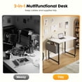 thumbnail image 4 of CONCETTA 31 Inch Computer Writing Desk with Storage Bag, Steel Frame for Home Office Study, White, 4 of 7