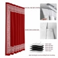 thumbnail image 6 of Dark Red Greek Key Blackout Curtains for Bedroom/Living Room, Pinch Pleated Black Out Curtains, Geometric Greece Ancient Farmhouse Geo Room Darkening Window Drapes with Hooks 2 Panels, 59"x70", 6 of 8