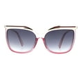 thumbnail image 2 of Womens Squared Gold Eyebrow Horn Arm Plastic Butterfly Sunglasses Pink Black, 2 of 4