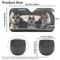 thumbnail image 6 of Jeiento Funny Husky Car Windshield Sun Shade Automotive Accessories Auto Vehicle Shield Reflector Blocking Screen Cover Easy to Install Folding Car Sun Shade for Front Window, 6 of 7
