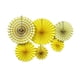 thumbnail image 1 of Ounissouiy 6 uds decoración de fiesta flor de abanico de papel de una sola capa flor de abanico plegable Diy Kits de decoración para fiestas amarillo, 1 of 6
