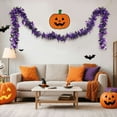 thumbnail image 5 of Gustave 2Pcs Halloween Decorations Tinsel Garland Shiny Metallic Twist Foil Tinsel with Bat Hanging Garland Decoration for Indoor Outdoor Halloween Party Wall Tree, 6.6Ft, 5 of 8