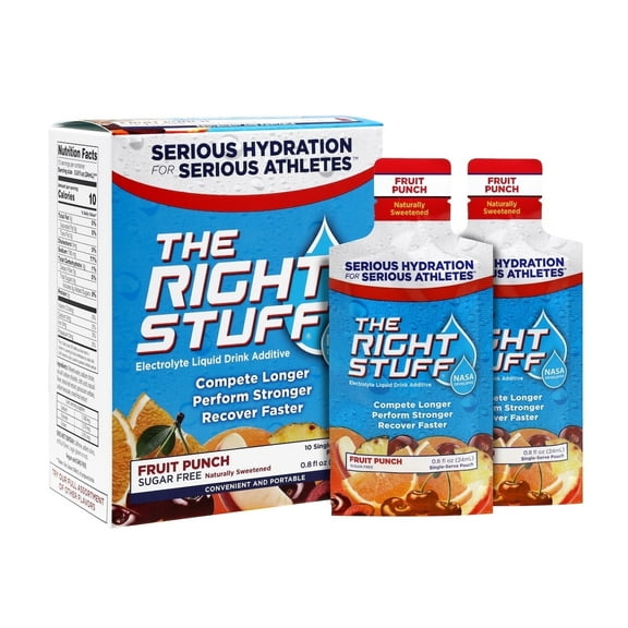 The Right Stuff Electrolyte Drink additive Std - Retail 10-Pouch Box - Fruit Punch