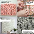 thumbnail image 4 of Efavormart 4 Pack 11 Sq ft. UV Protected CREAM 3D Silk Rose & Hydrangea Flower Panel Wall Mat for DIY Party Centerpieces Decor, 4 of 10