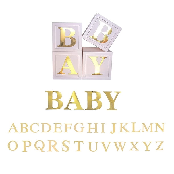 KAKOWELY 1 juego de decoraciones para baby shower de niño, cajas de globos, decoraciones de letras, decoraciones para revelar el género