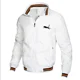 thumbnail image 4 of Chaqueta a prueba de viento de alta calidad para hombre, chaqueta con estampado de cremallera, cuello levantado, informal, simple, a la moda, estilo motocicleta, primavera, otoño, nuevo, 4 of 5