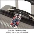 thumbnail image 3 of Square 2Pack PU Leather Anchor Fish Cruise Luggage Tag with Privacy Cover and Name ID Tag for Travel Handbags Backpacks Luggage Tags, 3 of 6