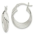 thumbnail image 3 of Sterling Silver Polished Hoop Earrings, 3 of 3