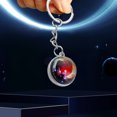 thumbnail image 1 of CEHVOM Luminous Cosmic Planets Keychain Solar System Bag Hanging Pendant Star System Double Sided Glass Ball Keychain, 1 of 7