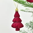 thumbnail image 5 of 24PCS Velvet Christmas Tree Ornaments Set, Wine Red Flocked Hanging Christmas Balls Ornaments, Shatterproof Decorative Hanging Balls Decorations Assortment for Xmas Tree Holiday Home Party Decor, 5 of 9