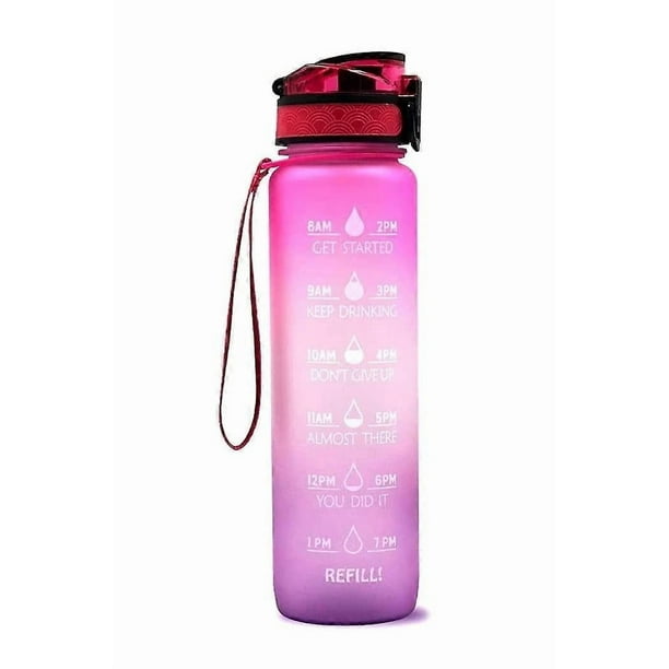 Water Bottles Gradient Color Sports Bottle 1000ml Motivational For Men And Women Outdoor Fitness Hiking Bike Bottle 33oz