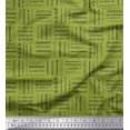 thumbnail image 2 of Soimoi Green Poly Georgette Fabric Geometric & Arrow African Print Sewing Fabric Yard 42 Inch Wide, 2 of 3