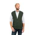 thumbnail image 5 of SAOL Men's 100% Merino Wool Sweater Vest Aran Irish V-Neck Cable Knit Sleeveless Cardigan with Buttons and Pockets, 5 of 8