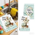 thumbnail image 5 of 2pcs Easter Kitchen Towels, Absorbent Hand Towels, Easter Decorations for Home, Tea Towels Dish Cloths for Cooking Baking Cleaning, Spring Easter Themed Kitchen Decor, 25.9*17.7in, C, 5 of 6