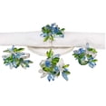 thumbnail image 4 of Fennco Styles Unique Multi-Flower Crystal Design Decorative Napkin Rings, Set of 4, 4 of 4