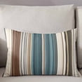 thumbnail image 3 of Modern Bohemia Brown Beige Texture Throw Pillow Cover, Pillowcase Protectors with Zipper, Breathable Decorative Lumbar Pillow Case Cover, Pillow Shams for Couch Sofa 12x20Inch, 3 of 7
