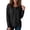 A-Black, variant on Tops for Women Long Sleeve Waffle Knit Henley Shirts, Casual Button Down Crew Neck Loose Fit Tops
