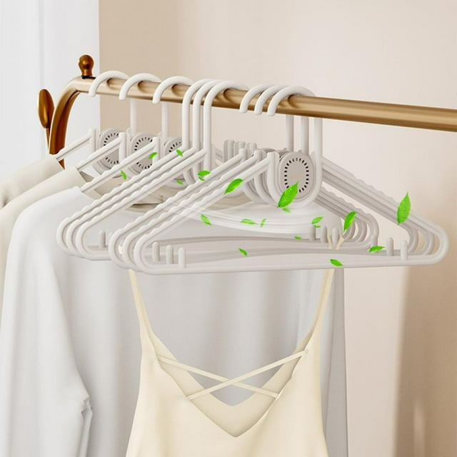 Feltree Aromatherapy Non-Slip Hanger with Fragrance Diffuser, Space Saving Garment Rack for Home, Dorm, Travel, Multi-Functional Hooks and Shoulder Savers