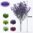 thumbnail image 3 of ZOELNIC Outdoor Plants Artificial for Porch 8 Bundles Artificial Flowers Outdoor UV Resistant Fake Flowers No Fade Faux Plastic Plants Outside Indoor Decorations, Purple, 3 of 12