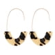 thumbnail image 1 of Pendientes Sonducket en forma de U estampado de leopardo colgante universal beige, 1 of 6