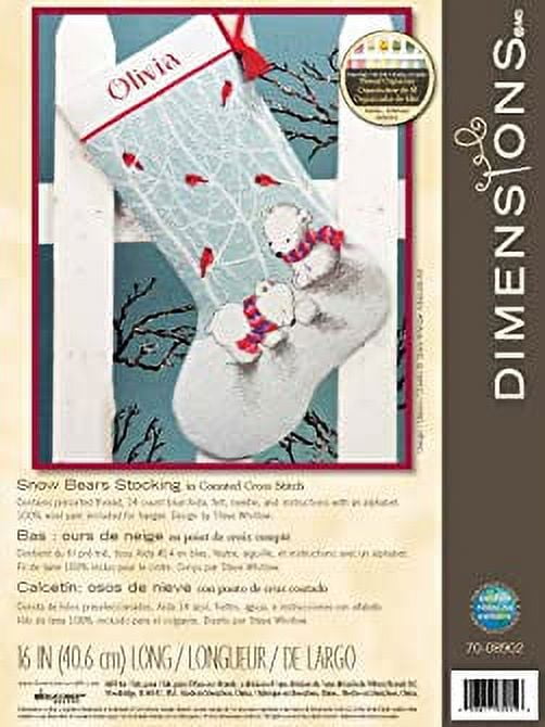 Banar Designs Counted Cross Stitch Christmas Stocking Toys Bear Vintage New