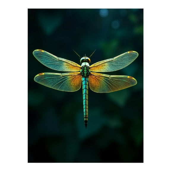 Diamond Art Kit for Adults, Vibrant Dragonfly With Outstretched Wings Diamond Painting for Adults Beginners, DIY Diamond Art Painting Kits, 5D Diamond Painting Crafts for Home Decor 12x16 Frameless