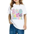 thumbnail image 1 of Fiudx Camiseta para Niños, Mezcla de Poliéster Suave, Cuello Redondo, Manga Corta, Cómoda, Informal, para Uso Diario, para Niños y Niñas, Diseño "100 Días de Clases", para Usar En Las Cuatro Estacion, 1 of 6