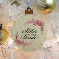 thumbnail image 5 of Wedding Floral Sister of the Bride Wood Christmas Tree Holiday Ornament, 5 of 6