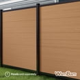 thumbnail image 2 of 6ft Aluminum Fence Post for WamBam Privacy Fence Panel (1 Post), Composite Fence System Aluminum Support, No-Dig Installation, Outdoor Fence System for Backyard Patio or Pool, Black BLI19125, 2 of 7
