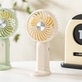 thumbnail image 6 of Lenkho Mini Handheld Fan with Stand, 2-in-1 Portable & Desktop Fan, USB Rechargeable Personal Cooling Fan, Compact Small Fan for Home, Office, Outdoor & Travel, 6 of 7