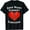 Black-03, variant on Funny Red Heart Graphic Mens T-Shirt, Valentine Day Tee