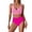 A-Pink130, variant on Puliio Women's High Waist Tummy Control Bikini Set Two Piece Swimsuit V Neck Twist Front Swimwear