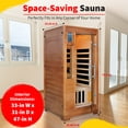 thumbnail image 4 of HeatWave 1-2 Person Hemlock Infrared Sauna W/ 5 Carbon Heaters, 4 of 7