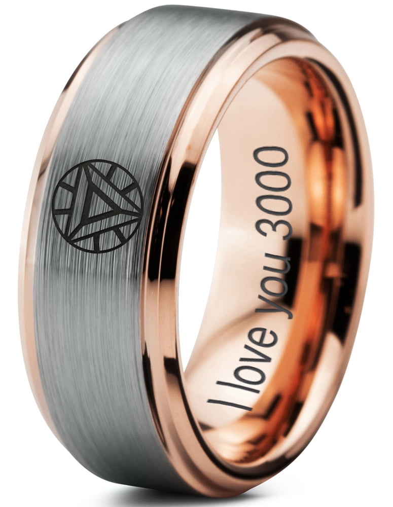 Gold IP Titanium Libra Horoscope Pipe Cut Engraved Ring 6MM, 8MM Size 4 to 13