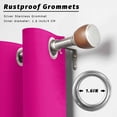 thumbnail image 6 of Outdoor Curtains for Patio Waterproof, Rose Pink Windproof Pravicy Outside Porch Blackout Curtain, Farmhouse Solid Pink Color Modern Art Sun Blocking Grommets Curtains for Cabana Gazebo 54"x108", 6 of 9