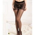 thumbnail image 3 of Fortune Women's Mesh Sheer Open Crotch Pantyhose, One Size, 3 of 8