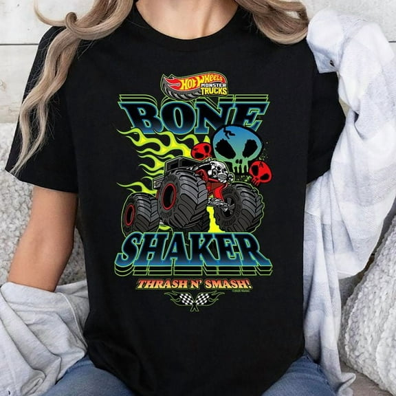 Hot Wheels Monster Trucks - Bone Shaker T-Shirt Unisex, Sizes S-5XL, Tbun