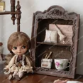 thumbnail image 4 of Estante de decoración clásico, estante Retro de estilo italiano, gabinete colgante con relieve de resina para elegante almacenamiento multicapa cajonera armario, 4 of 4