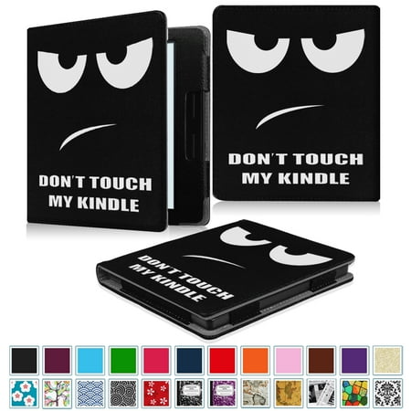 - Fintie Folio Case for Kindle Oasis 8th Generation - The Book Style PU Leather Cover with Auto Sleep/Wake, Dont Touch