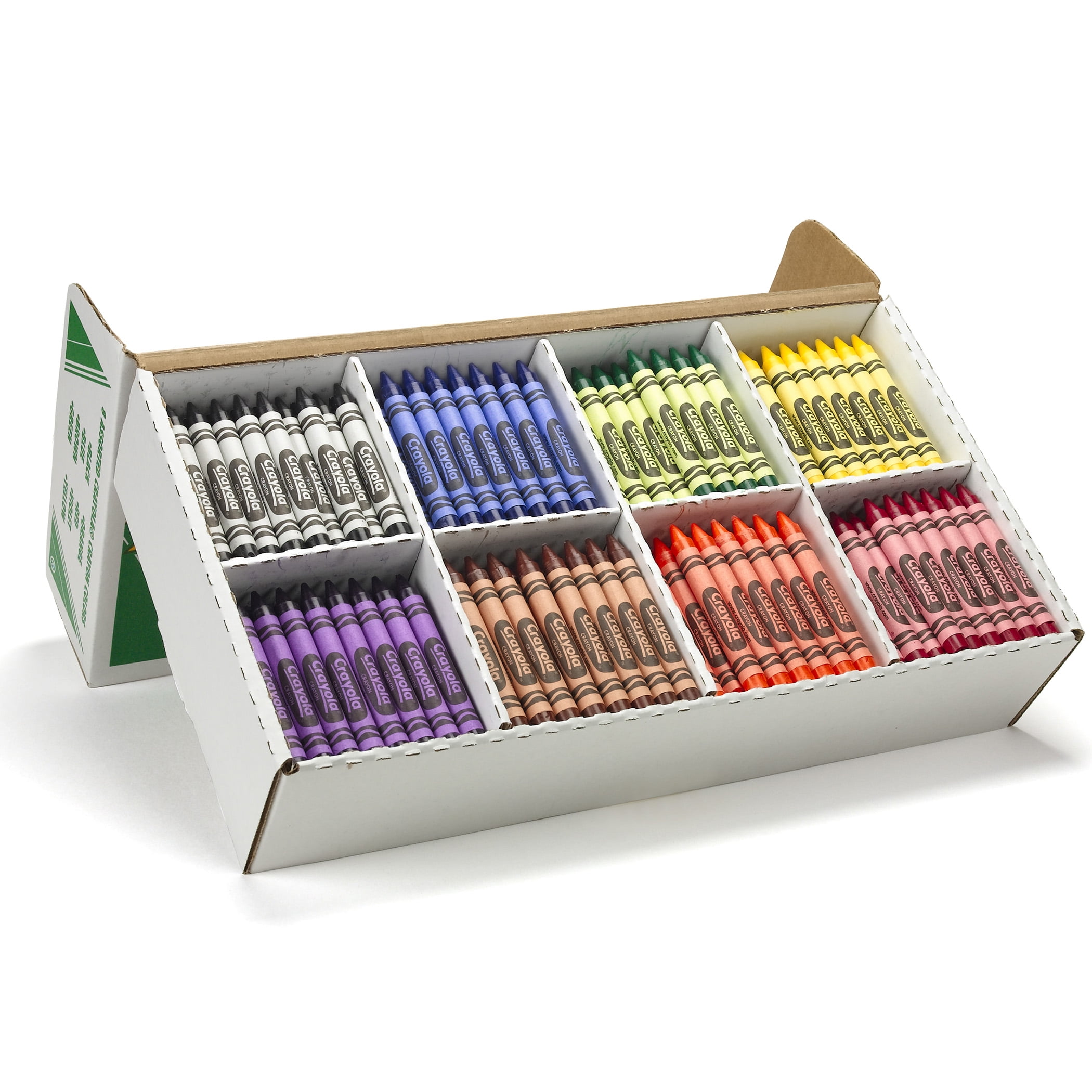 School Smart Large Crayons in Storage Box, Assorted Colors, Pack of 400