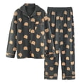 thumbnail image 1 of Pyjama Femme Printemps et Automne Coton Manches Longues Cardigan Été Fin Ensemble Ménager, 1 of 6