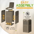 thumbnail image 6 of Devoko 2 PCS  All-Weather use Trashbin with Lid, Patio Resin Hideaway Trash Can with Waterproof for Backyard, 6 of 7