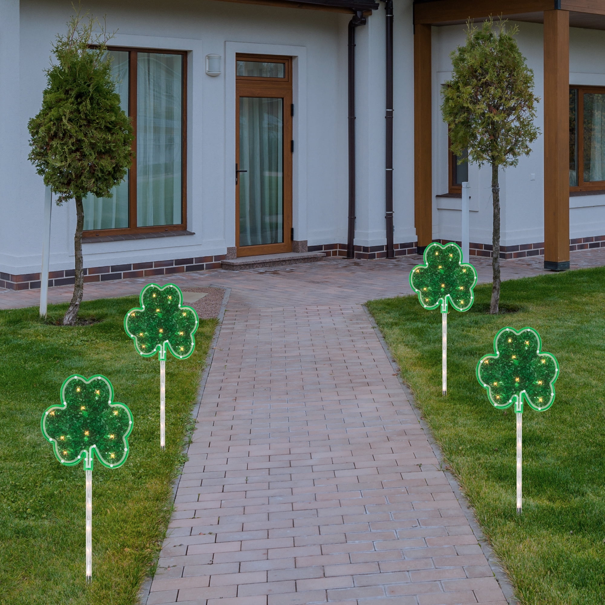 Northlight 29" Decorative Plastic and Glass Garden Stakes (4 Pieces)