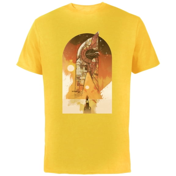 Star Wars The Book of Boba Fett Ship Tatooine - Short Sleeve Cotton T-Shirt for Adults - Customized-Yellow