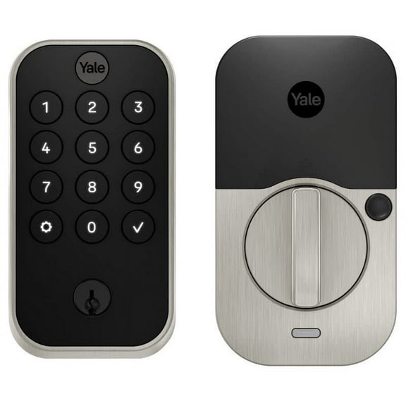 Open Box Assure Lock 2; Smart Door Lock with Bluetooth and Pushbutton Keypad; Satin Nickel
