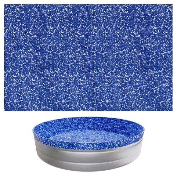 VEVOR 8ft Pool Liner, Round Overlap Swimming Pool Liner for 27.5 in Wall Height, Heavy Gauge Vinyl, Easy Install with Leak-Proof Patches, Crystal