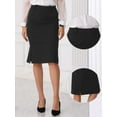 thumbnail image 2 of DARING DIVA Bodycon Midi Pencil Skirt for Women's High Waist Work Skirts M Black, 2 of 6