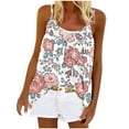 thumbnail image 2 of sovlvnd Women's Plus Sizes Summer Sexy Printed Sleevesless Strap Vest Over Size Top Tank Blouse Summer Casual Loose Comfy Tee Blouse Tank Tops S-2XL, 2 of 5