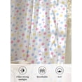 thumbnail image 6 of Sheer Curtains 45 Inch Length, Colorful Polka Dot Semi Sheer Curtains Light Filtering Window Treatment, Modern Minimalist Geometric Privacy Voile Drapes for Living Room Bedroom 52x45 Inch, 6 of 7