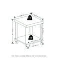 thumbnail image 5 of Furinno Turn-N-Tube Classic 2-Tier End Table, Side Table with Casters, Espresso/Black, 5 of 6